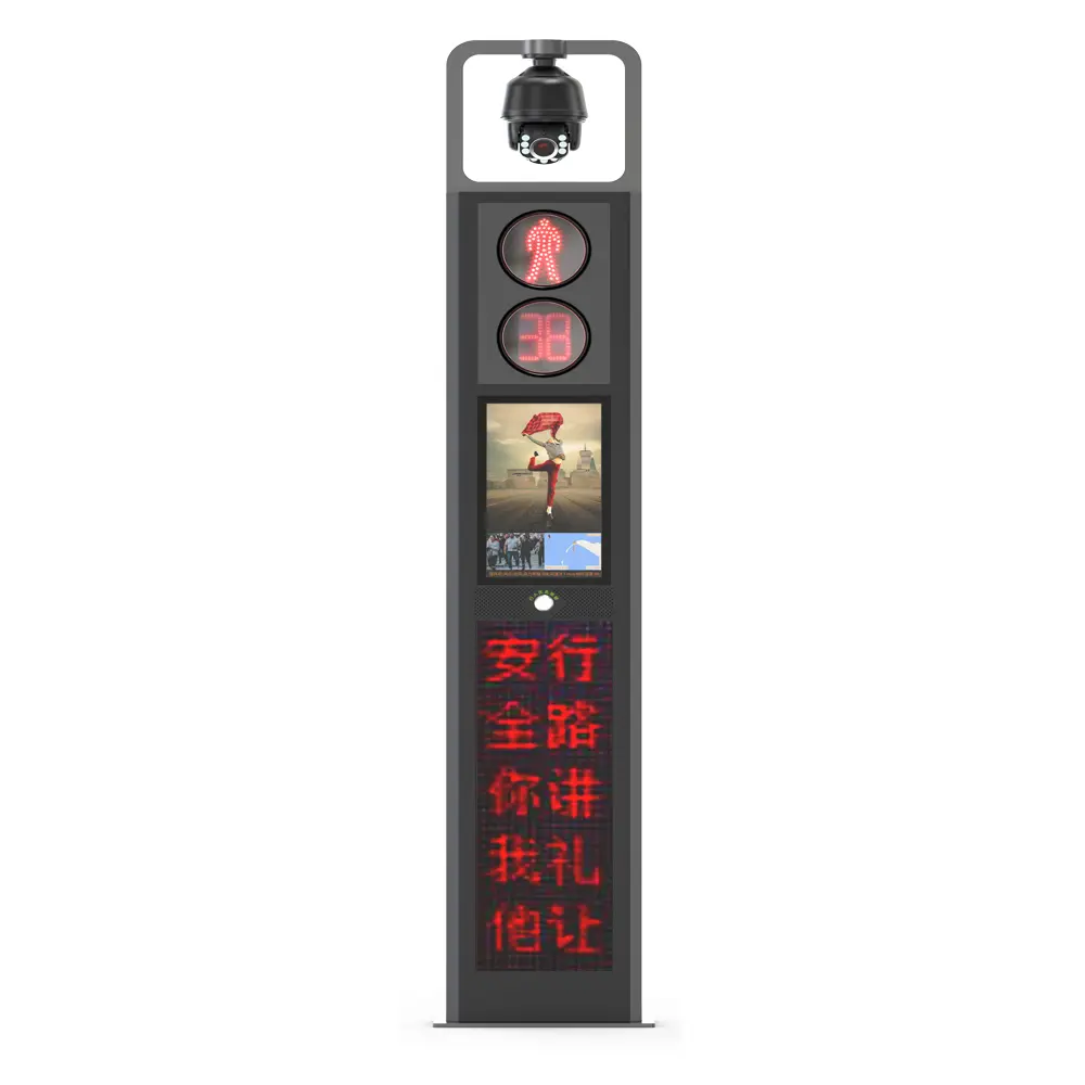 Smart pedestrian traffic pole CSP10
